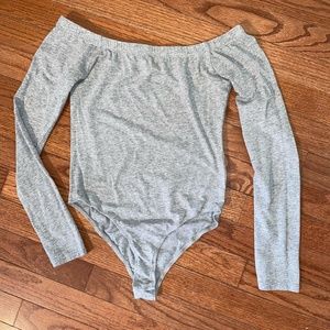 Off the Shoulder Long Sleeve Body Suit
